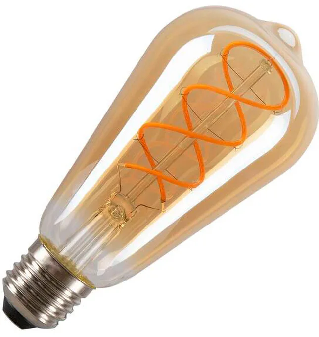 LED ST64, LED-Leuchtmittel, gold, E27, 4W, 1800K - LED Lampen Sockel E27 by SLV – product photo