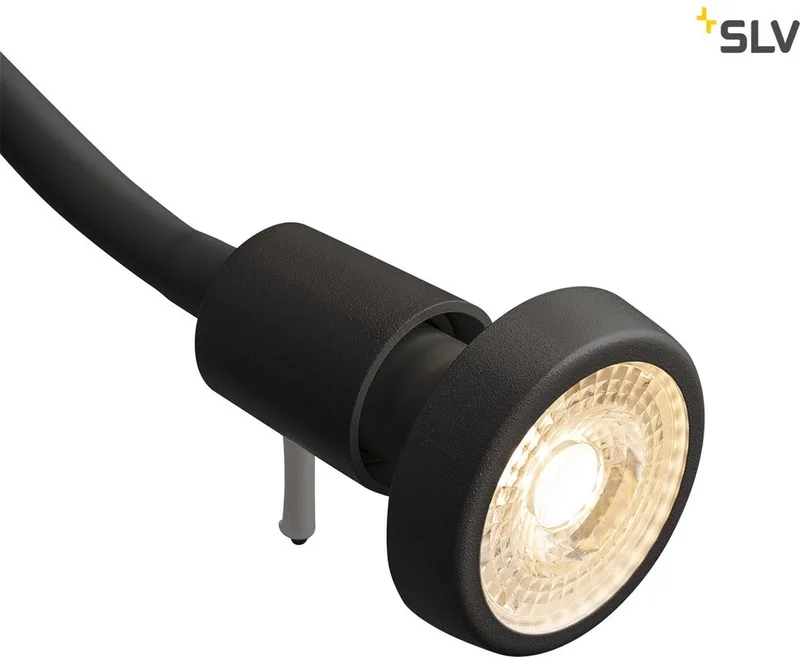 LED Wandlamp | 1X GU10 Max 50W | IP20 Dimbaar | DIO FLEX de SLV en Noir – photo produit