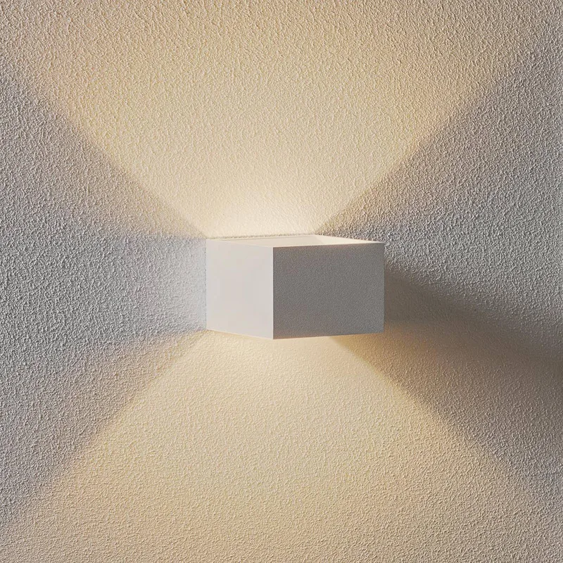LED wandlamp Logs In, wit/wit, aluminium, breedte 10 cm fra SLV i Hvid – produktbillede