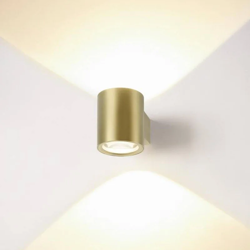 LED wandlamp Oculus, Ø 9 cm, dimbaar naar warm wit van SLV in Messingkleurig – productfoto