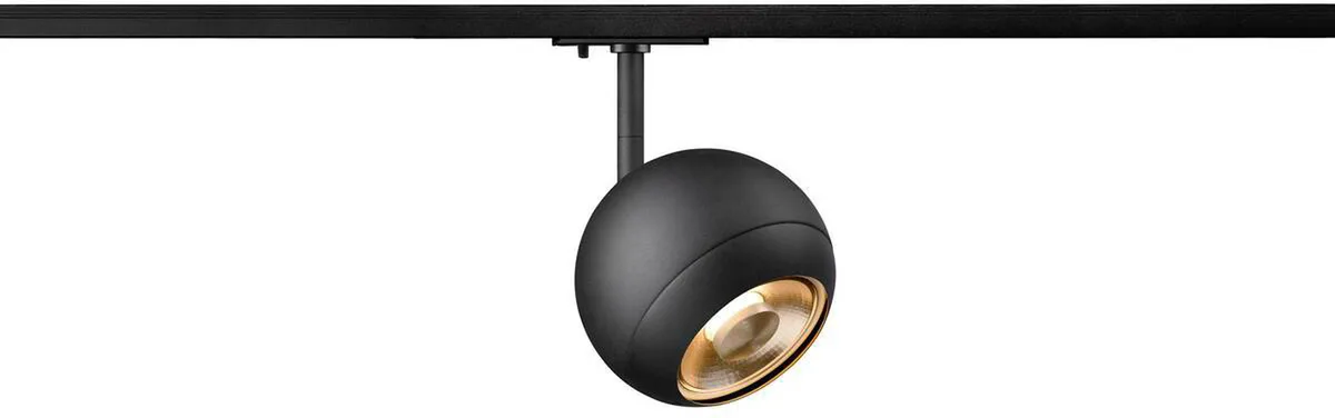 LIGHT EYE ® 150, 1~ Spot, rund, GU10, 1x max. 13W, matt schwarz - Leuchten mit 1 Phasen Adapter fra SLV – produktbillede