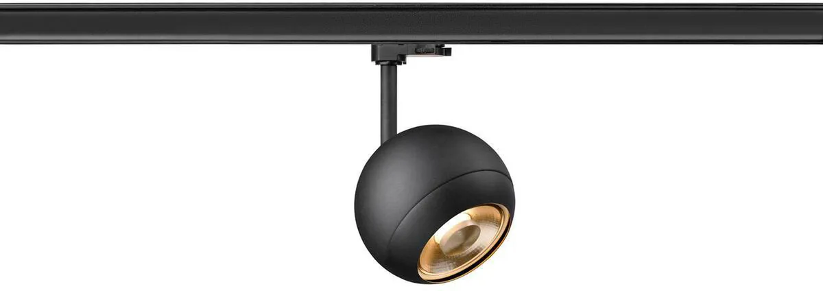 LIGHT EYE ® 150, 3~ Spot, rund, GU10, 1x max. 13W, matt schwarz - Leuchten mit 3 Phasen Adapter 230V by SLV – product photo