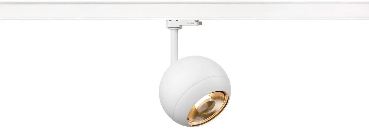 LIGHT EYE ® 150, 3~ Spot, rund, GU10, 1x max. 13W, matt weiß - Leuchten mit 3 Phasen Adapter 230V by SLV – product photo