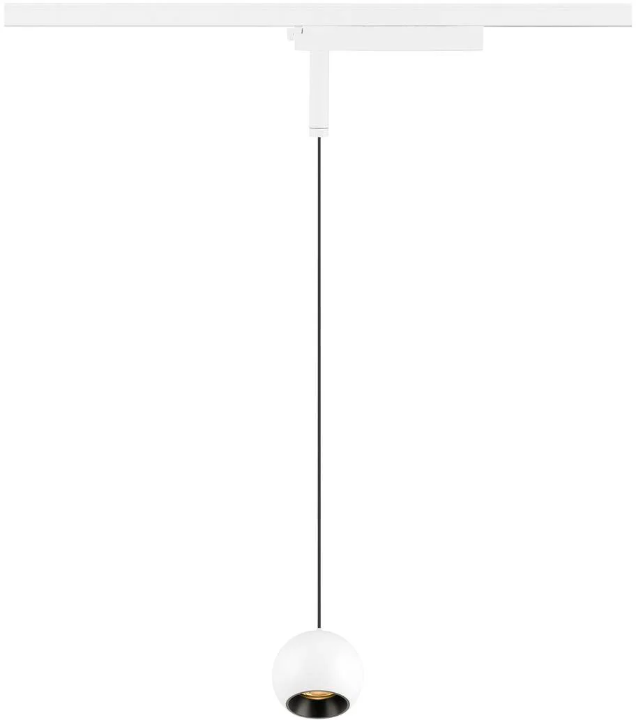 LIGHT EYE® 2.0, 1~ Pendelleuchte, Pendellänge 200 cm, 3000 K, 30°,, weiß / schwarz - Leuchten mit 1 Phasen Adapter de SLV – photo produit