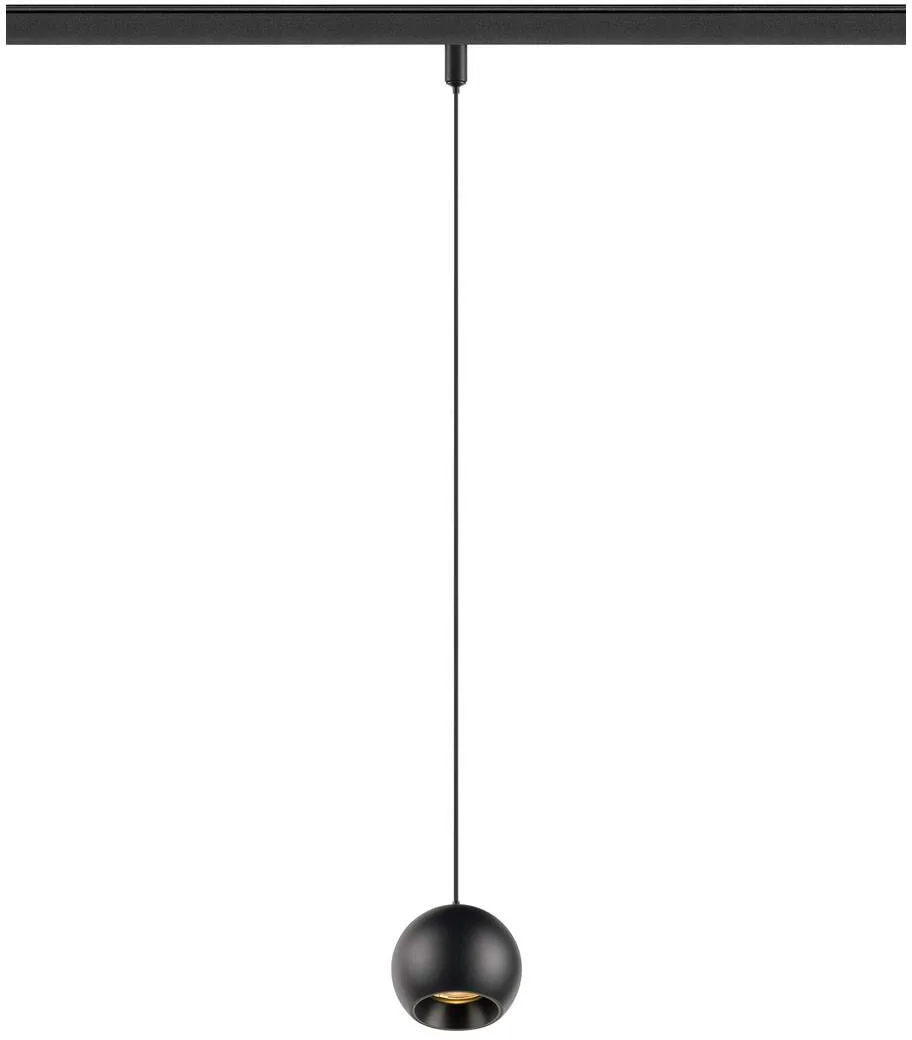 LIGHT EYE® 2.0, 48V Pendelleuchte, DALI, Pendellänge 200 cm, 3000K, 30°, schwarz - Leuchten mit 3 Phasen Adapter 48V fra SLV – produktbillede