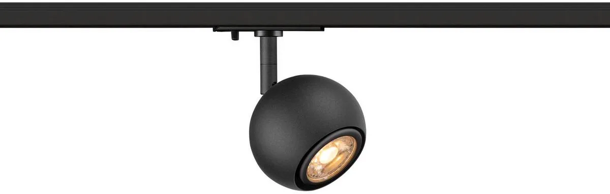 LIGHT EYE® 90, 1~ Spot, rund, GU10, 1x max. 6W, matt schwarz - Leuchten mit 1 Phasen Adapter de SLV – photo produit