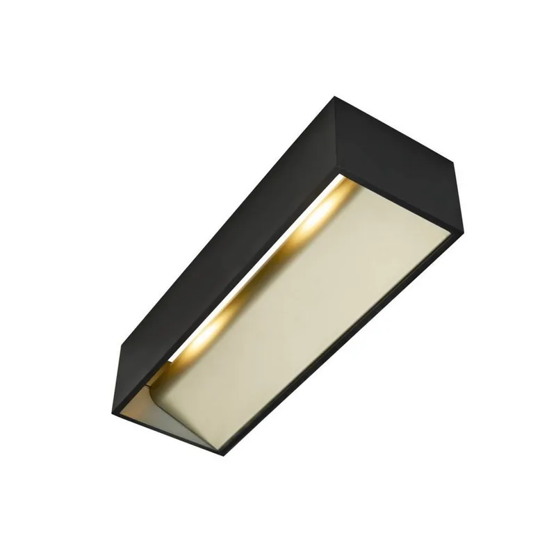 Logs In L Wandlamp LED Dim. Black/Brass fra SLV – produktbillede