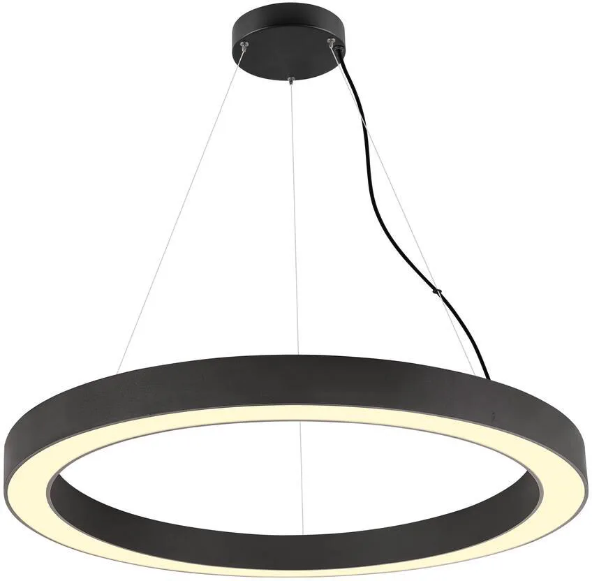 MEDO® RING 90, Pendelleuchte, Pendellänge 300cm, 3000/4000K, 110°, PHASE, schwarz - Pendelleuchten von SLV – Produktfoto