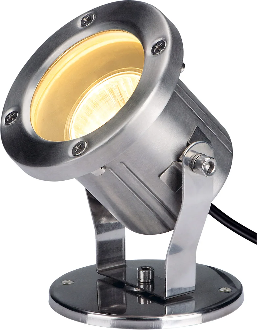 NAUTILUS Outdoor Strahler, QPAR51, edelstahl, max.35W, inkl. 1,5m Kabel - Strahler (Outdoor) von SLV – Produktfoto