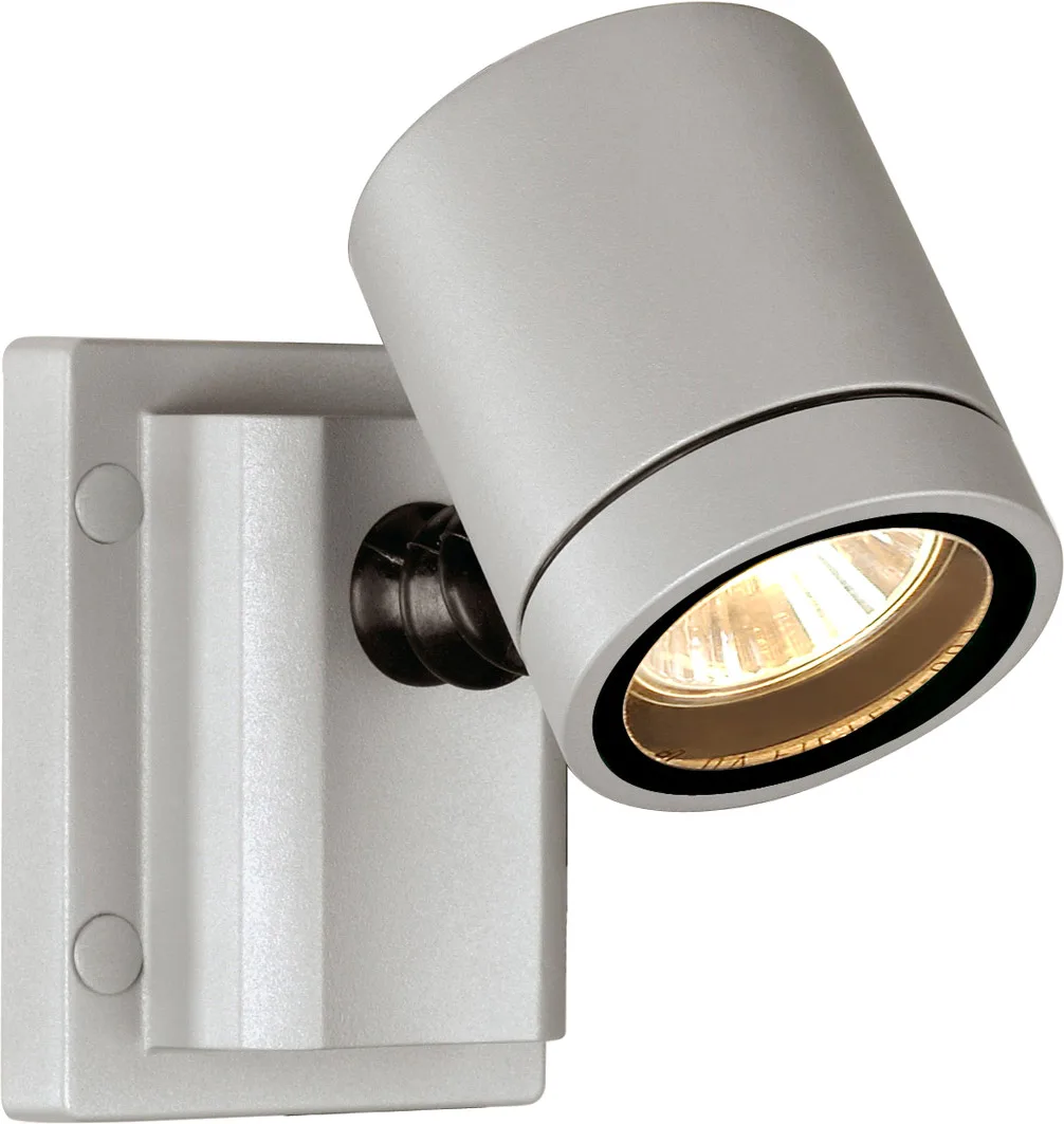 NEW MYRA WALL Wandleuchte, silbergrau, GU10, max. 50W, IP55 - Stand-, Wand- und Deckenleuchten (Outdoor) von SLV – Produktfoto