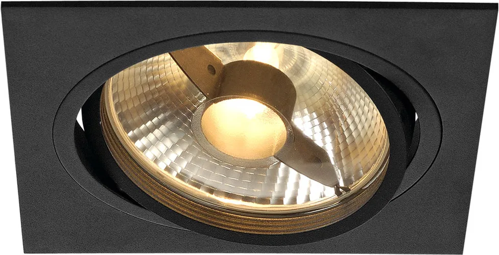NEW TRIA 1 Einbauleuchte, QPAR111, schwarz matt, max. 75W - Downlights fra SLV – produktbillede