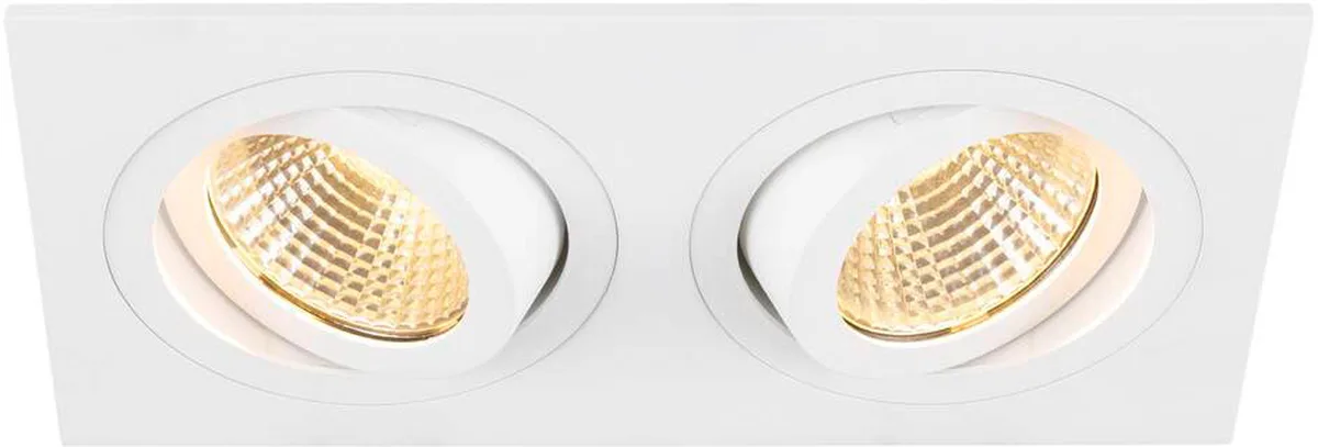 NEW TRIA® 155, Deckeneinbauleuchte, quadratisch, 3000K, zweiflammig, PHASE, 38°, weiß - Wand- und Deckenleuchten von SLV – Produktfoto