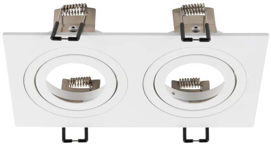 NEW TRIA® 155, Deckeneinbauring, L: 17 B: 9 H: 4cm, zweiflammig, IP 20, weiß - Einbauringe från SLV – produktbild