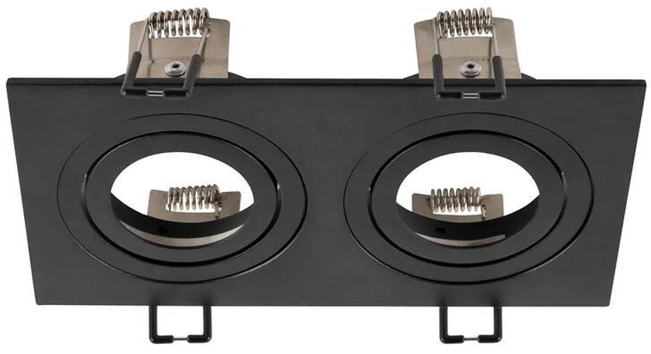 NEW TRIA® 155, Deckeneinbauring, L: 17 B: 9 H: 4cm, zweiflammig, IP 20, schwarz - Einbauringe från SLV – produktbild