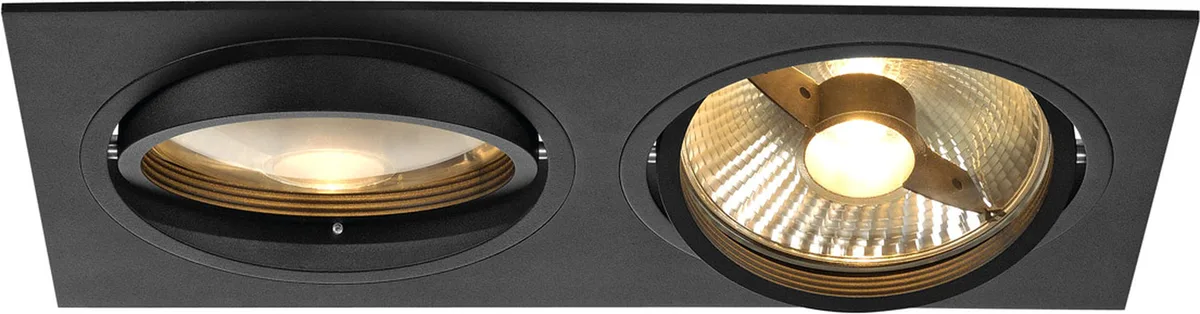 NEW TRIA 2 Einbauleuchte, QPAR111, schwarz matt, max 150W - Downlights by SLV – product photo