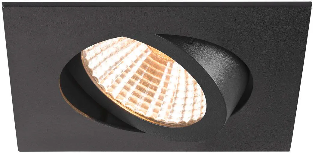 NEW TRIA® 68, Deckeneinbauleuchte, 2700K, 38°, IP 20, quadratisch, schwarz - Einbauleuchten von SLV – Produktfoto