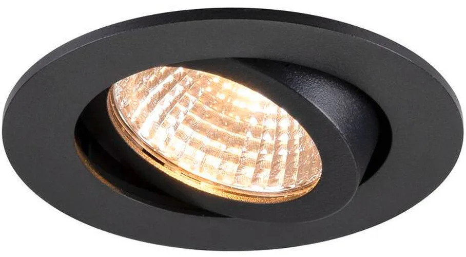 NEW TRIA® 68, Deckeneinbauleuchte, PHASE, AIRTIGHT, rund, 2700 K, 7.5 W, schwarz - Downlights från SLV – produktbild