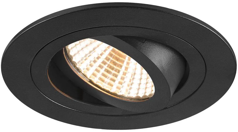 NEW TRIA® 75, Deckeneinbauleuchte, 3000K, 38°, IP 20, rund, schwarz - Einbauleuchten från SLV – produktbild
