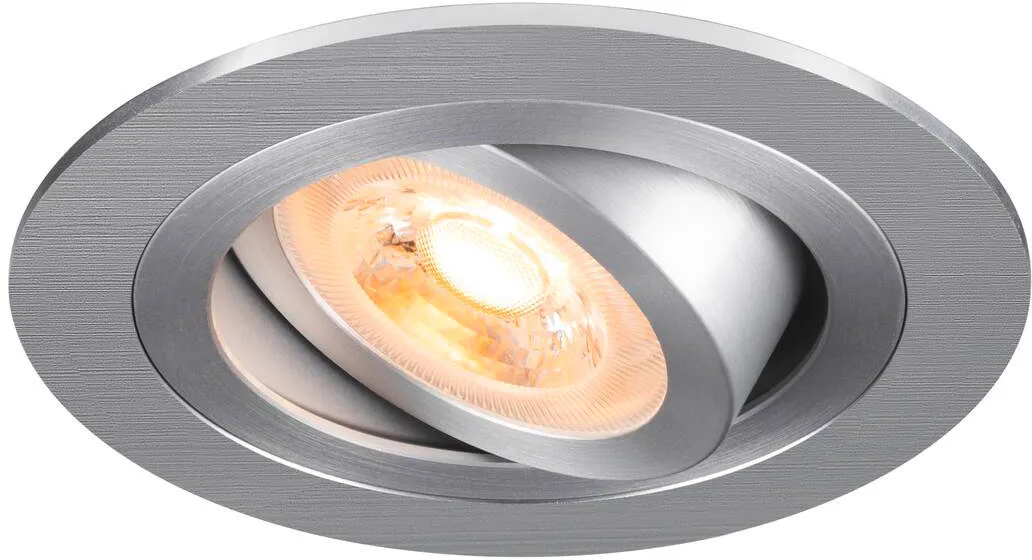 NEW TRIA® 75, Deckeneinbauleuchte, rund, max. 10W GU10, aluminium - Einbauleuchten från SLV – produktbild