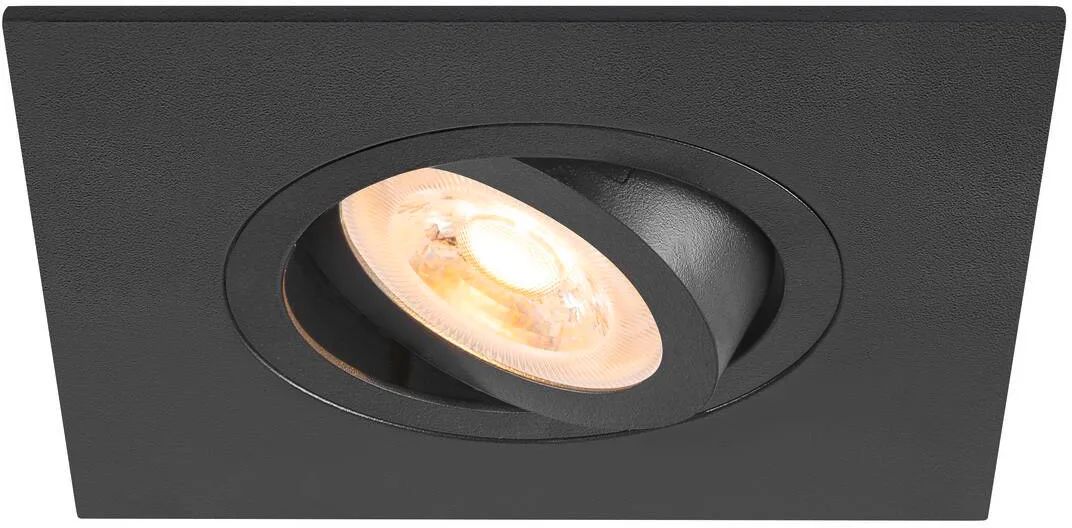 NEW TRIA® 75 XL, Deckeneinbauleuchte, quadratisch, max. 10W, GU10, schwarz - Einbauleuchten von SLV – Produktfoto