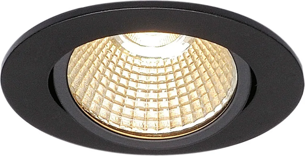 NEW TRIA rund, LED Indoor Deckeneinbauleuchte, schwarz - Einbauleuchten från SLV – produktbild