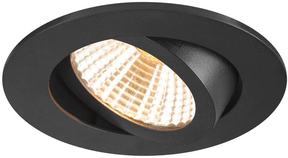 NEW TRIA® UNIVERSAL 68, Deckeneinbauleuchte, 2500/3000/4000K, 38°, IP 20, rund, schwarz - Einbauleuchten fra SLV – produktbillede