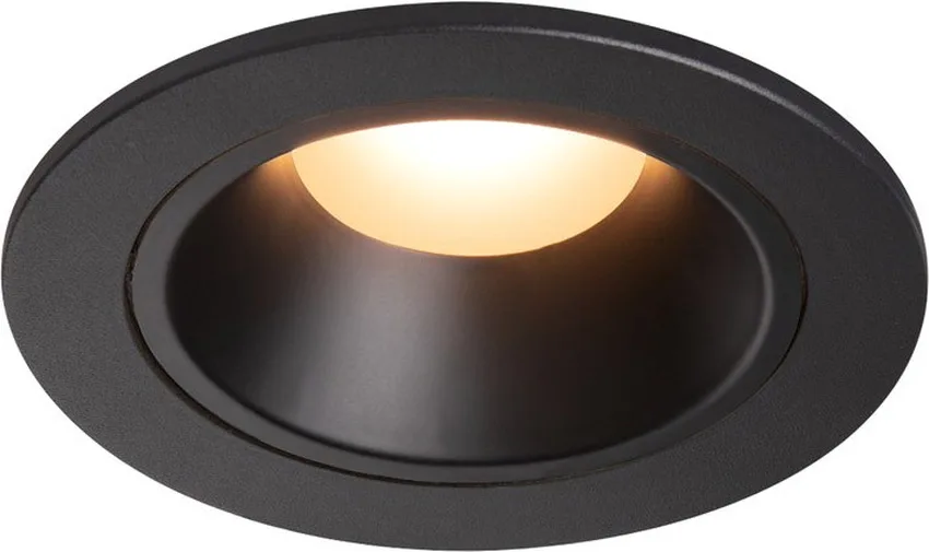 NUMINOS® DL S, Indoor LED Deckeneinbauleuchte schwarz/schwarz 2700K 40° inkl. Blattfedern - Downlights de SLV – photo produit