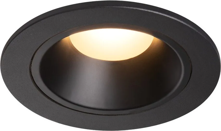 NUMINOS® DL S, Indoor LED Deckeneinbauleuchte schwarz/schwarz 3000K 55° inkl. Blattfedern - Downlights von SLV – Produktfoto