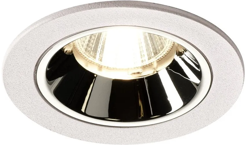 NUMINOS® DL S, Indoor LED Deckeneinbauleuchte weiß/chrom 4000K 55° inkl. Blattfedern - Downlights de SLV – photo produit