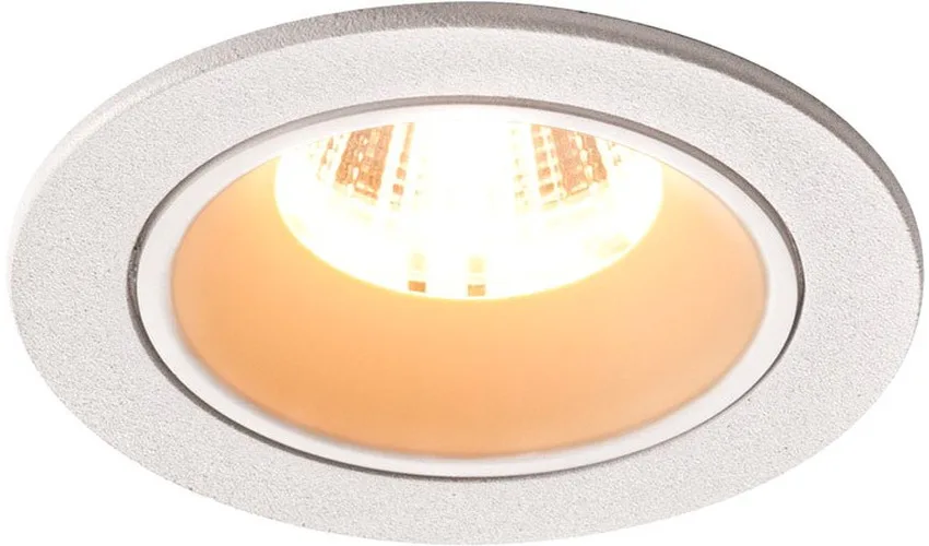 NUMINOS® DL S, Indoor LED Deckeneinbauleuchte weiß/weiß 2700K 55° inkl. Blattfedern - Downlights från SLV – produktbild