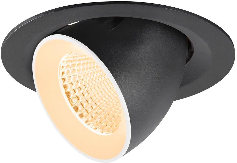 NUMINOS® GIMBLE M, Deckeneinbauleuchte,, 2700 K, 40°, schwarz / weiß - Downlights fra SLV – produktbillede