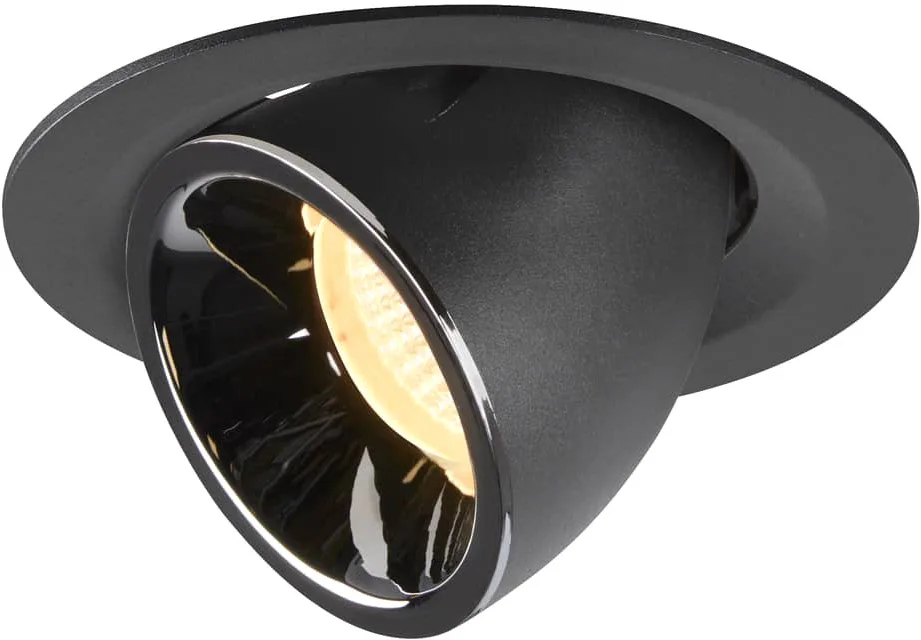 NUMINOS® GIMBLE M, Deckeneinbauleuchte schwarz / chrom 3000K 55° - Downlights de SLV – photo produit