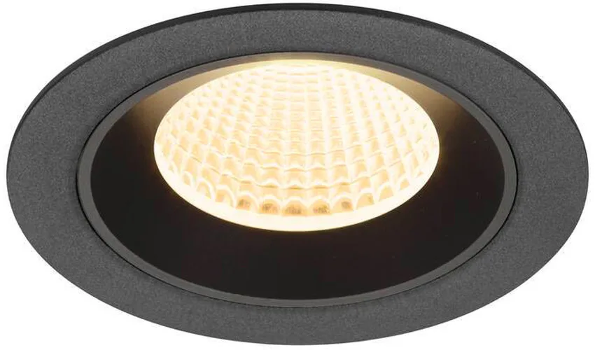 NUMINOS® M, Deckeneinbauleuchte, 3000 K, 40°, IP20, rund, schwarz - Downlights by SLV – product photo