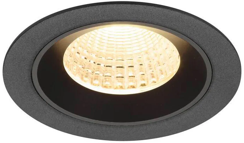 NUMINOS® M, Deckeneinbauleuchte, 3000 K, 55°, IP20, rund, schwarz - Downlights de SLV – photo produit