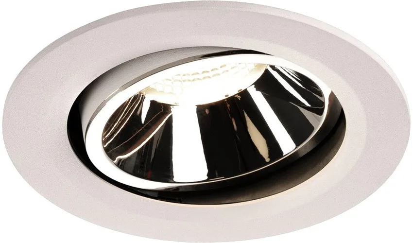 NUMINOS® MOVE DL L, Indoor LED Deckeneinbauleuchte weiß/chrom 4000K 55° dreh- und schwenkbar - Downlights fra SLV – produktbillede