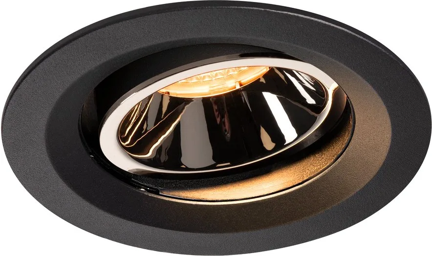 NUMINOS® MOVE DL M, Indoor LED Deckeneinbauleuchte schwarz/chrom 2700K 40° dreh- und schwenkbar - Downlights från SLV – produktbild