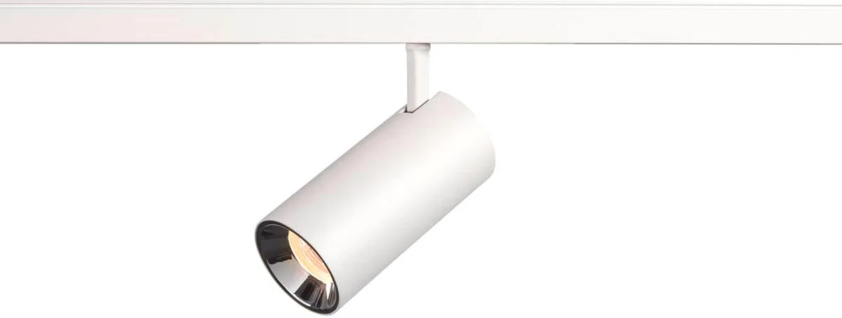 NUMINOS® S 48V TRACK, DALI, Spot, weiß / chrom, 16W, 1000lm, 2700K, CRI90, 40° - 3 Phasen Stromschienen 48V från SLV – produktbild