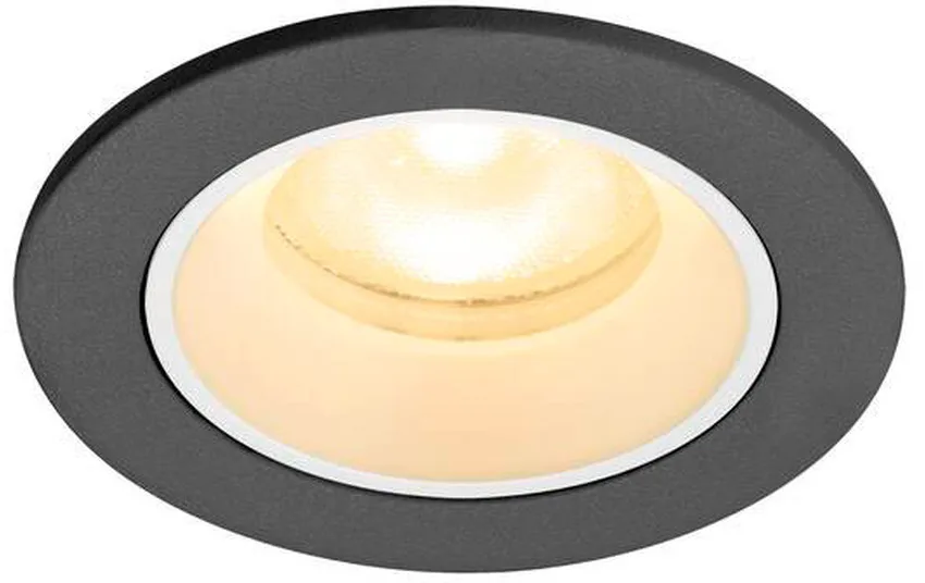 NUMINOS® XS, Deckeneinbauleuchte, 3000 K, 55°, IP20, rund, schwarz / weiß - Downlights by SLV – product photo