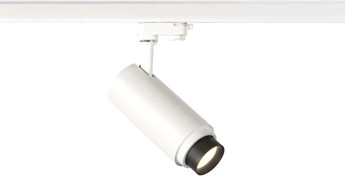 NUMINOS® ZOOM M PHASE, 3 Phasen Spot weiß 20W 4000K 15-60° - Leuchten mit 3 Phasen Adapter 230V von SLV – Produktfoto