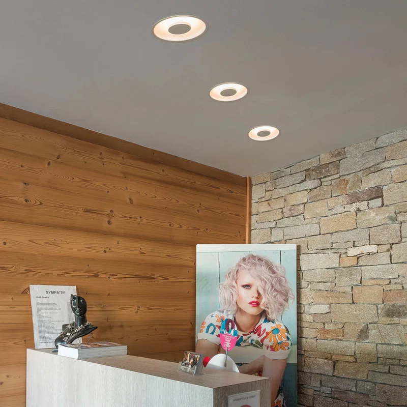 Occuldas 14 inbouwlamp, aluminium, Ø 14 cm de SLV en Blanc – photo produit
