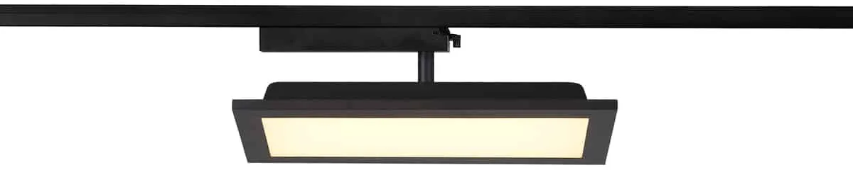 PANEL TRACK square 150x300mm, 1 Phasen Spot schwarz 18W 3000K - Leuchten mit 1 Phasen Adapter von SLV – Produktfoto