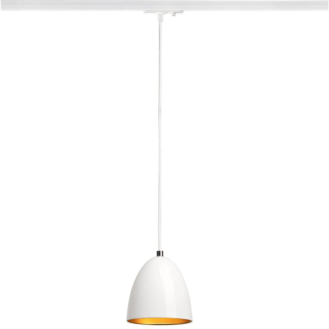 PARA CONE 14, Pendelleuchte für 1 Phasen System, GU10, weiß/gold - Leuchten mit 1 Phasen Adapter von SLV – Produktfoto