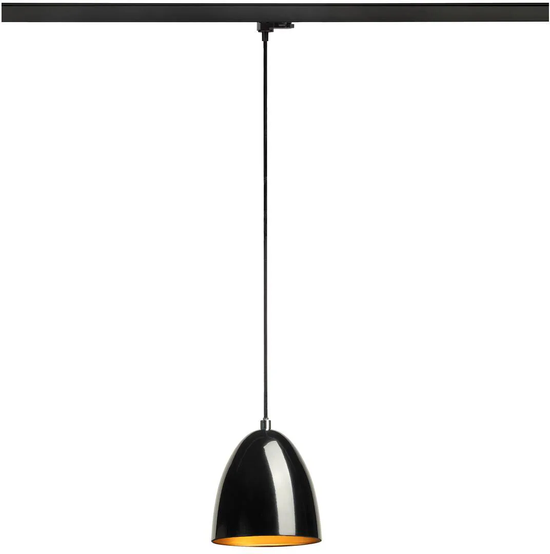 PARA CONE 14, Pendelleuchte für 3 Phasen System, GU10, schwarz/gold - Leuchten mit 1 Phasen Adapter de SLV – photo produit