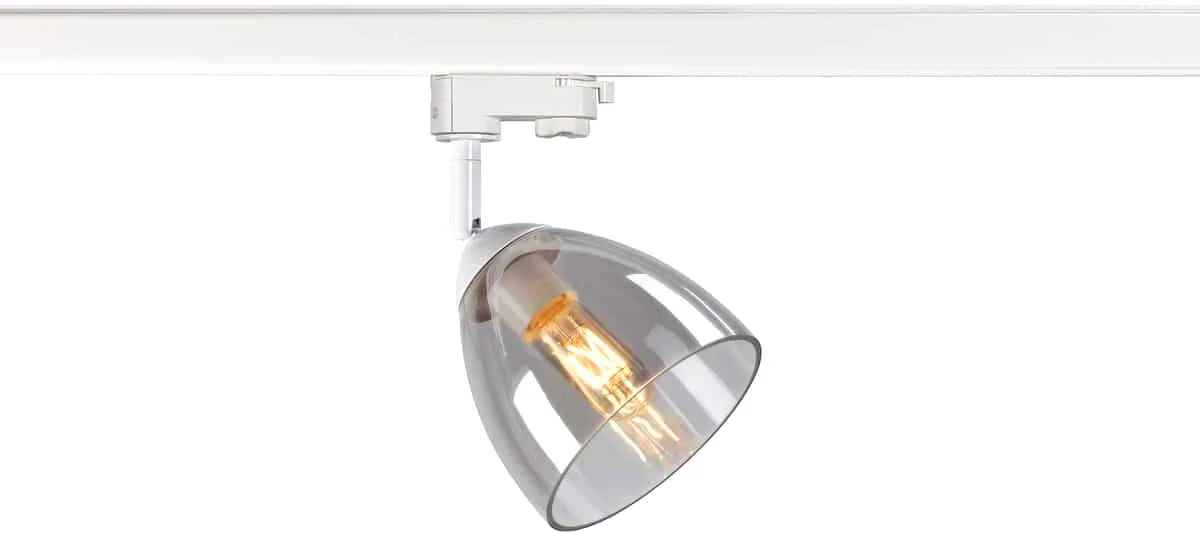PARA CONE GL GU10, 3 Phasen Spot weiß / transparent - Leuchten mit 3 Phasen Adapter 230V fra SLV – produktbillede