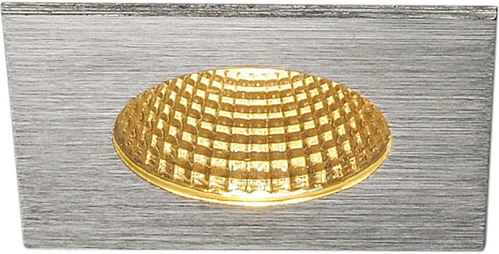 PATTA-F, Deckeneinbauleuchte, eckig, alu-brushed, 9W, 38°, 3000K, inkl. Tr - Downlights de SLV – photo produit