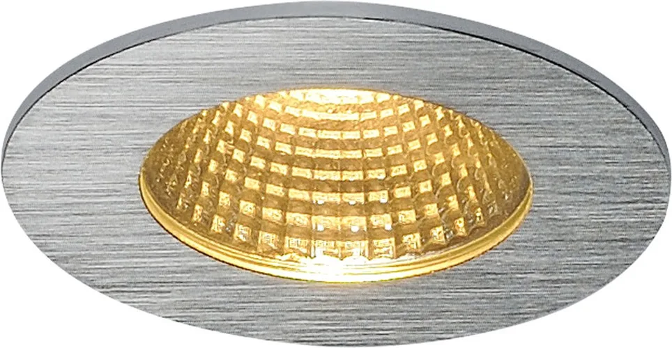 PATTA-I Einbauleuchte, LED, 3000K, rund, alu. gebürstet - Downlights van SLV – productfoto