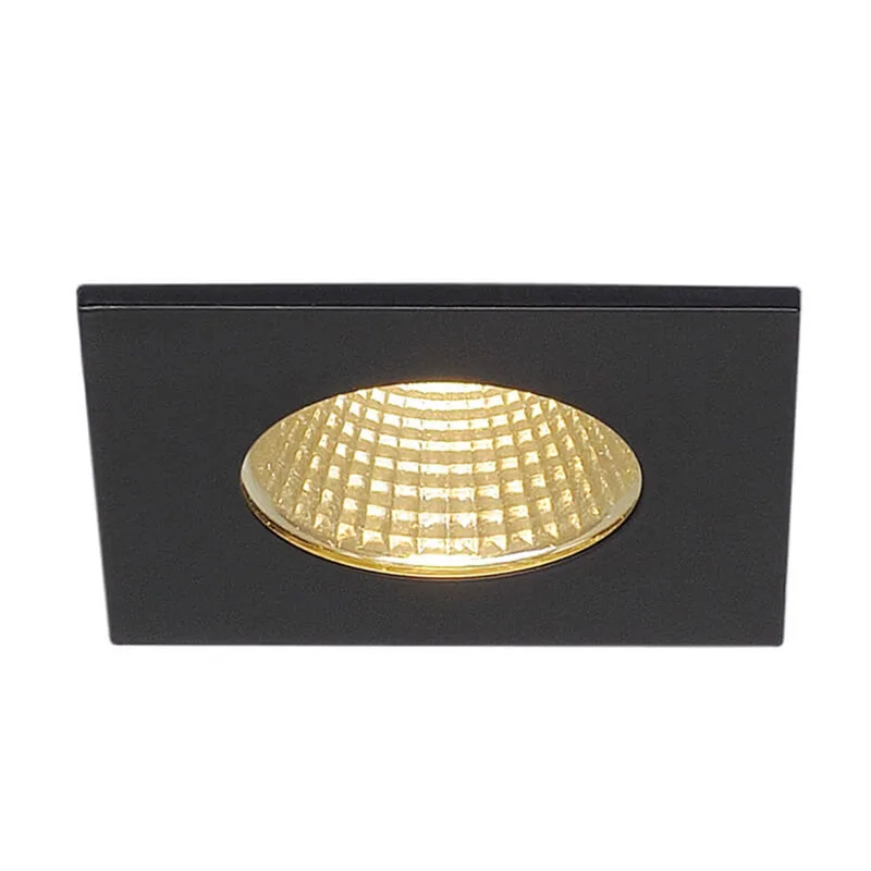 Patta-I LED inbouwlamp hoekig de SLV en Mat zwart – photo produit