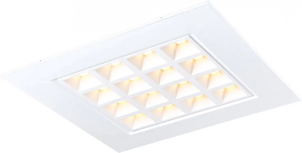 PAVONO 620x620, Indoor LED Deckeneinbauleuchte weiß 3000K UGR - Einbauleuchten de SLV – photo produit