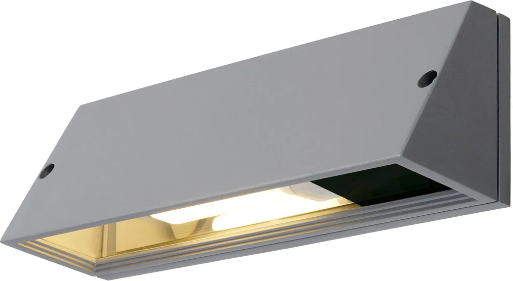 PEMA SQUARE Wandleuchte, silbergrau, E27, max. 15W - Stand-, Wand- und Deckenleuchten (Outdoor) by SLV – product photo