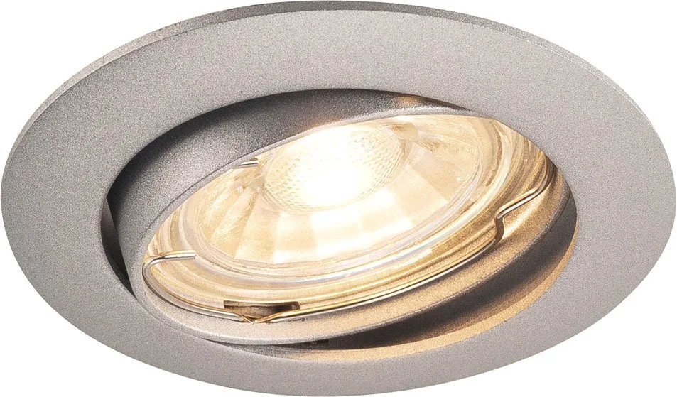 PIKA, Deckeneinbauleuchte, QPAR51, schwenkbar, silbergrau, max. 50W - Downlights von SLV – Produktfoto